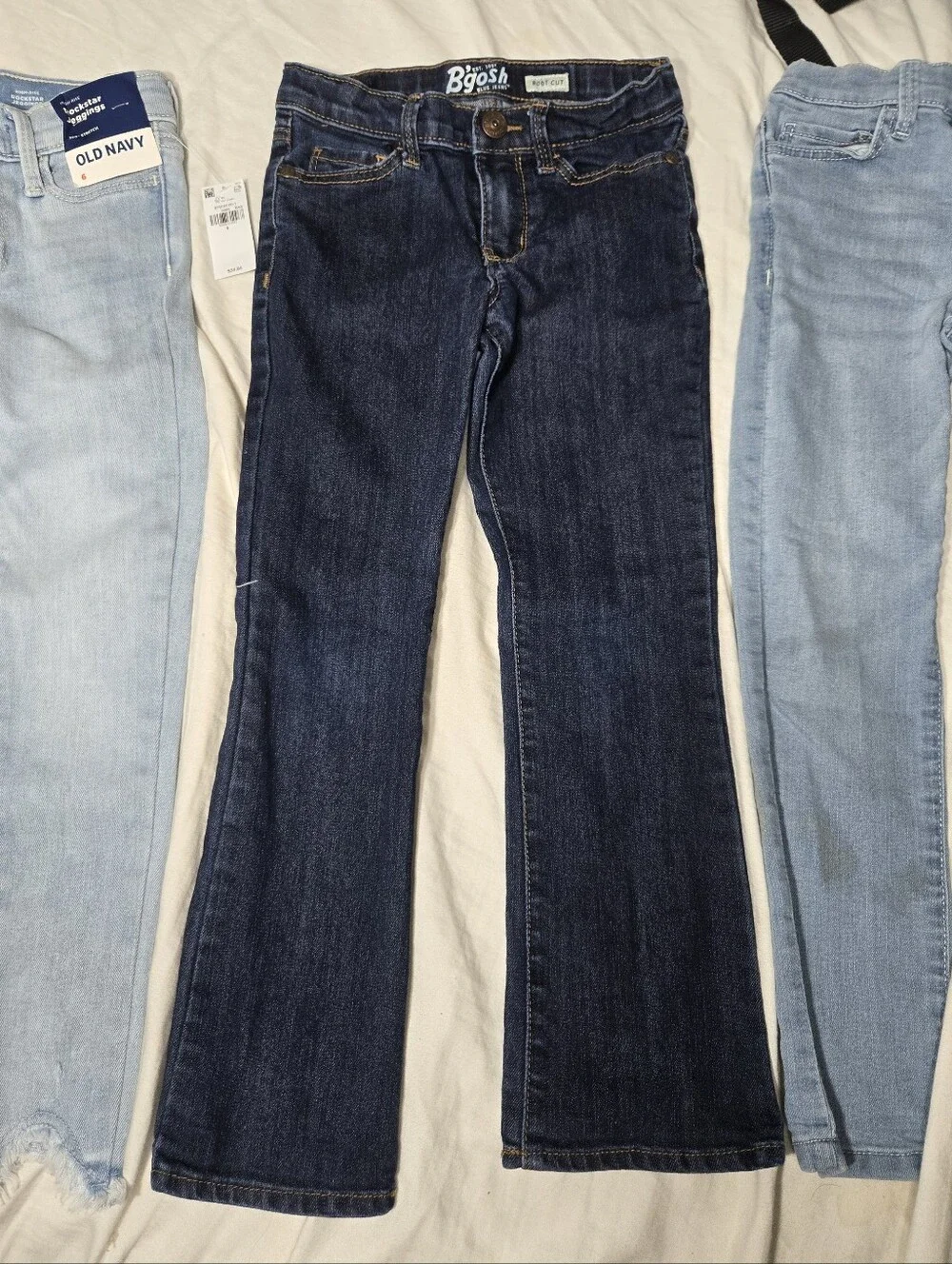 Girl's 3 Pair Of Jeans Old Navy And Oshkosh Sz 6/6xs/6xr